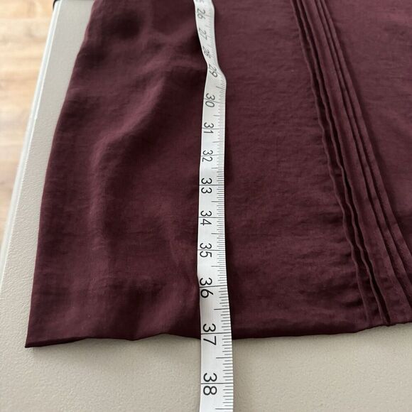 Banana Republic Women Shirt Dress Burgundy Sz 0 Long Sleeve Belted Preppy Office - Picture 14 of 15